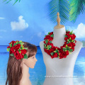 Handmade Rose&gardenia Flower Short Leis